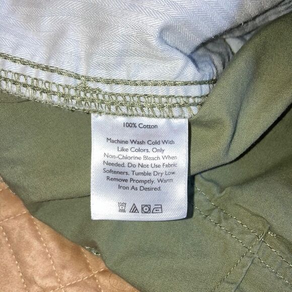 EDDIE BAUER Shorts Green Geometric Pattern Womens Plus Size 14 - Picture 6 of 9